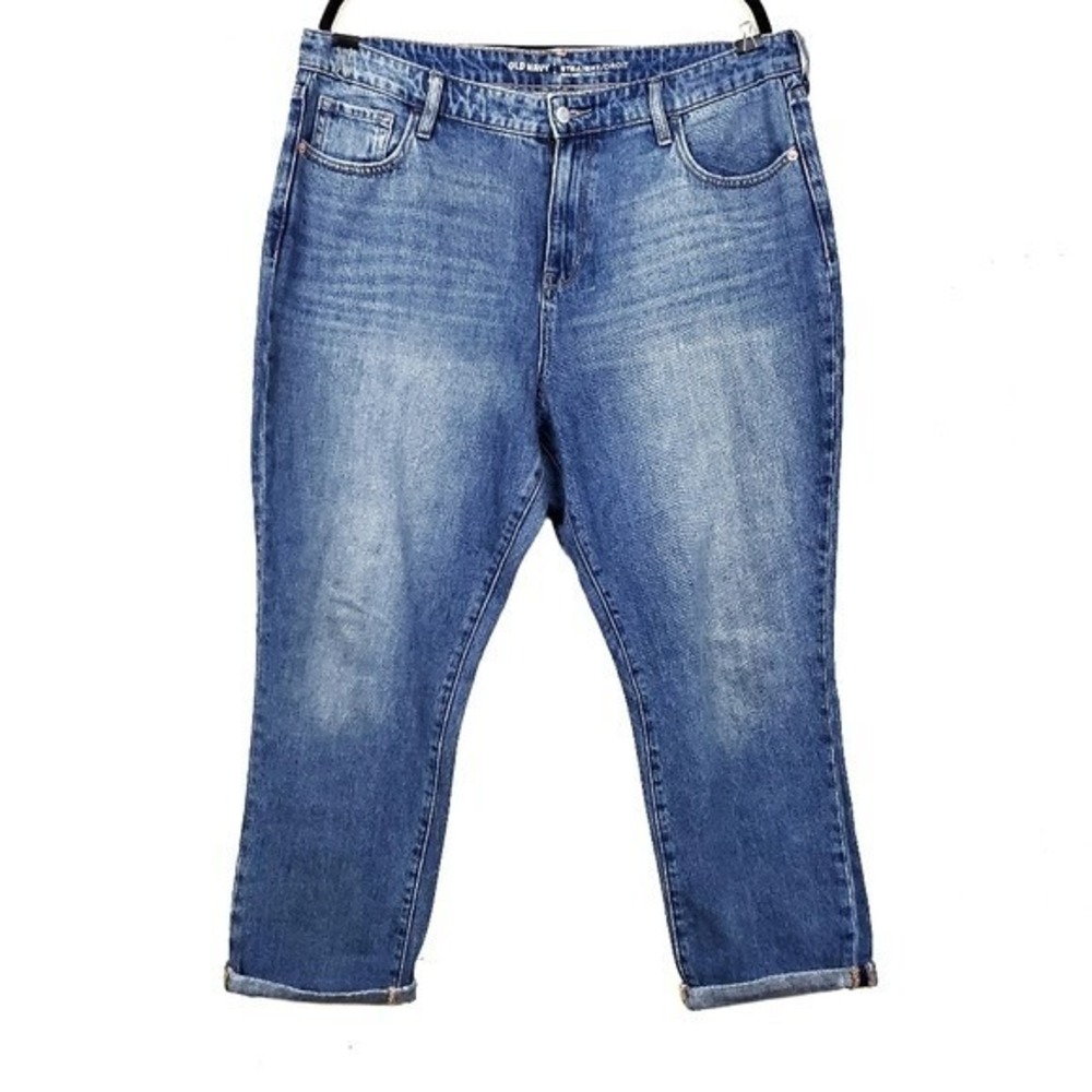 Old Navy Womens Blue High Rise Straight Denim Jeans Size 14